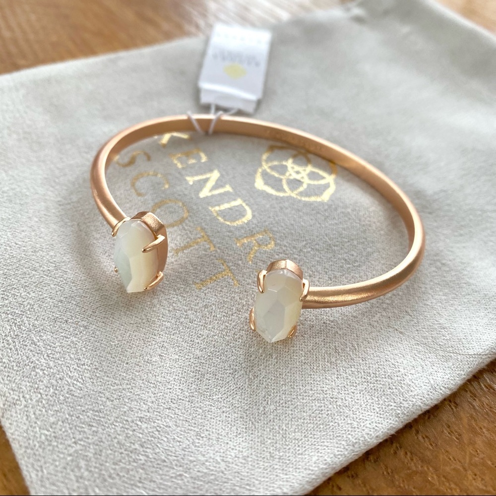 NWT Kendra Scott 14k rosegold mother of pearl bracelet - Picture 2 of 7